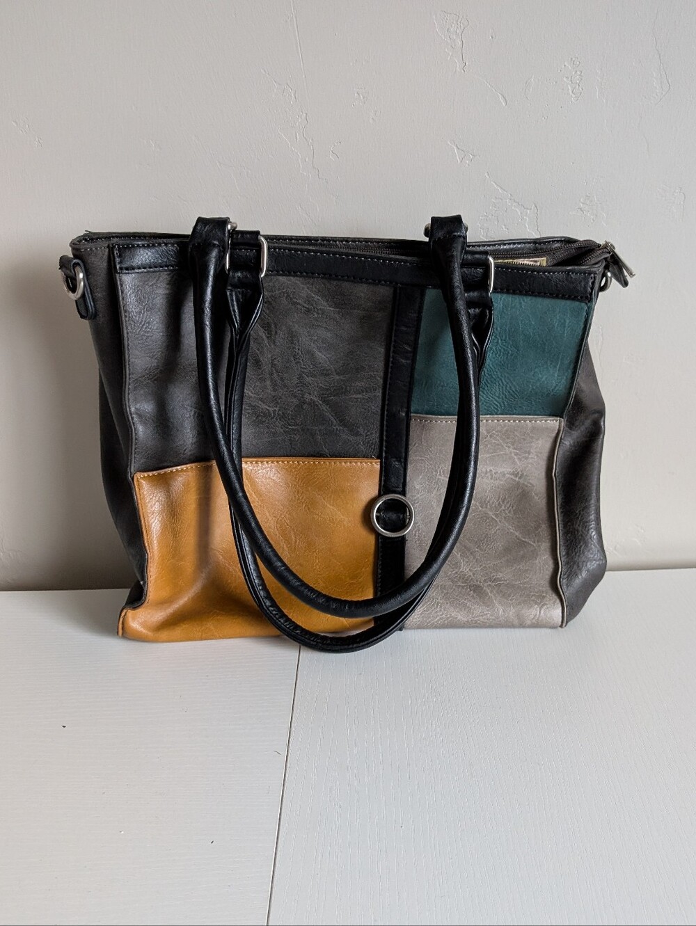 Espe Y2K Patchwork Vegan Leather Crossbody / Shoulder Bag